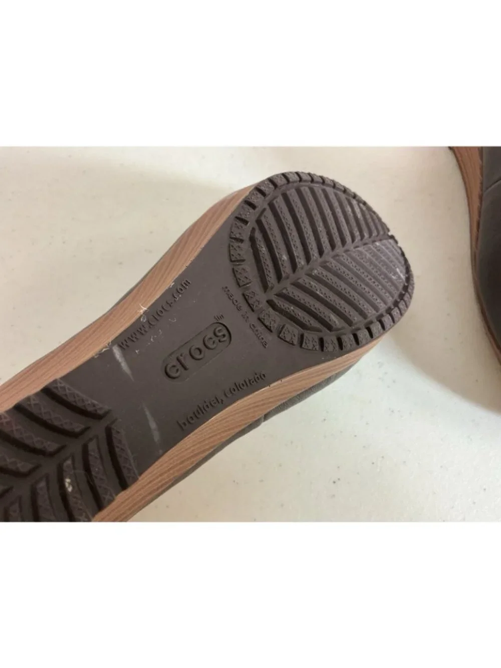 Crocs Leather Wedge Pumps Platform Womens 6